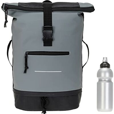 Elephant Kurier Rucksack Plane Time Bag COMP 12823 Bi Color Grau-Schwarz +f Fahrradrucksack Kurierrucksack Roll Top Bodenfach DIN A4 mit Laptopfach Elephant Kurier Rucksack Plane Time Bag COMP 12823 Bi Color Grau-Schwarz +f Fahrradrucksack Kurierrucksack Roll Top Bodenfach DIN A4 mit Laptopfach