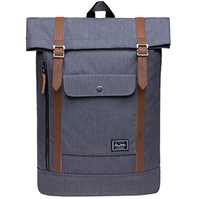 KAUKKO RollTop Rucksack Stylish Backpack für Schule, Uni, Beruf und Reise KAUKKO RollTop Rucksack Stylish Backpack für Schule, Uni, Beruf und Reise