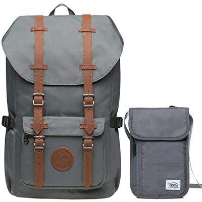 KAUKKO Laptop-Rucksack, funktionelle Outdoor-Tasche für Reisen & Camping, Studentenrucksack für Studenten, Grau-Set Ki02+ep5-11, one size, Tagesrucksack KAUKKO Laptop-Rucksack, funktionelle Outdoor-Tasche für Reisen & Camping, Studentenrucksack für Studenten, Grau-Set Ki02+ep5-11, one size, Tagesrucksack