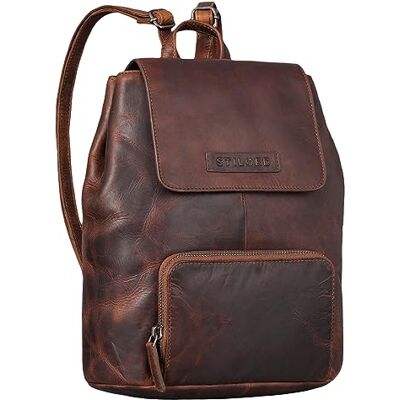 STILORD Johanna Kleiner Lederrucksack Damen Modern Rucksack Elegant Leder Frauen Daypack Vintage Cityrucksack Rucksackhandtasche Farbe:Ambra coganc STILORD Johanna Kleiner Lederrucksack Damen Modern Rucksack Elegant Leder Frauen Daypack Vintage Cityrucksack Rucksackhandtasche Farbe:Ambra coganc
