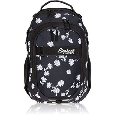 Elephant Schulrucksack HERO SIGNATURE Rucksack (Black Flower 12842) Mädchen Jungen Schule Schultasche Brustgurt Laptopfach Bodennoppen Organizerfach großes Hauptfach Schwarz Blume Elephant Schulrucksack HERO SIGNATURE Rucksack (Black Flower 12842) Mädchen Jungen Schule Schultasche Brustgurt Laptopfach Bodennoppen Organizerfach großes Hauptfach Schwarz Blume