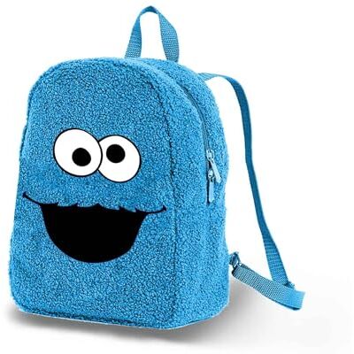KARACTERMANIA Sesamstraße Krümelmonster Face-Plush Rucksack, Blau, 22 x 27 cm, Kapazität 7 L KARACTERMANIA Sesamstraße Krümelmonster Face-Plush Rucksack, Blau, 22 x 27 cm, Kapazität 7 L