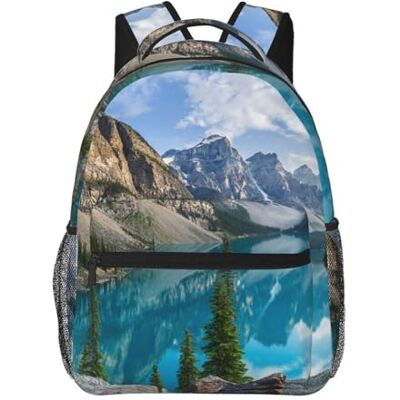 HEBSDFG Romantischer Paris Eiffelturm Fahrrad-Druck, Schultasche, Büchertasche, leicht, Laptop-Rucksack, lässiger Tagesrucksack, Reiserucksack für Studenten, Jungen, Mädchen, Rocky Mountains, One Size HEBSDFG Romantischer Paris Eiffelturm Fahrrad-Druck, Schultasche, Büchertasche, leicht, Laptop-Rucksack, lässiger Tagesrucksack, Reiserucksack für Studenten, Jungen, Mädchen, Rocky Mountains, One Size