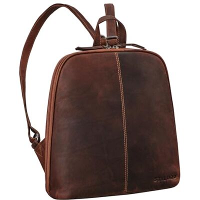 STILORD Calla Lederrucksack Damen Klein Elegant Rucksack Frauen City Daypack Backpack Modern Ledertasche Kleiner Tagesrucksack 10-11 Zoll Tabletrucksack Echtleder Farbe:Ambra coganc STILORD Calla Lederrucksack Damen Klein Elegant Rucksack Frauen City Daypack Backpack Modern Ledertasche Kleiner Tagesrucksack 10-11 Zoll Tabletrucksack Echtleder Farbe:Ambra coganc