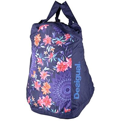 Desigual Rucksack 18SAXFX0/5000 Bols_Flower Bag Ball, faltbar,Größe ca.: 40 x 26 x 15 cm (L x B X T), Blumen, blau pink, Mehrfarbig, Handgepäck Desigual Rucksack 18SAXFX0/5000 Bols_Flower Bag Ball, faltbar,Größe ca.: 40 x 26 x 15 cm (L x B X T), Blumen, blau pink, Mehrfarbig, Handgepäck