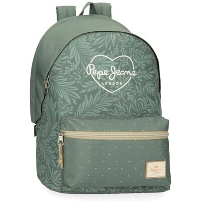 Pepe Jeans Coralie Schulrucksack, Blau, Verstellbare Träger für bequemes Tragen, Mehrere Fächer, Joumma Bags Pepe Jeans Coralie Schulrucksack, Blau, Verstellbare Träger für bequemes Tragen, Mehrere Fächer, Joumma Bags