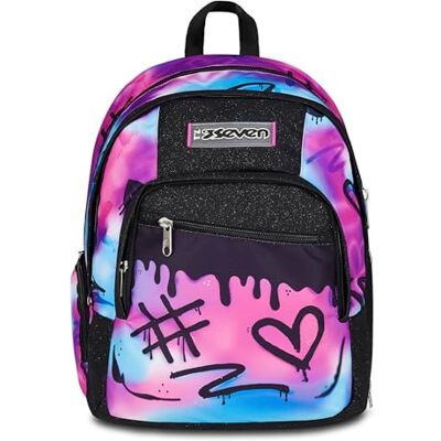 Seven Dual Detach Schulrucksack, Schulranzen 5 Klasse Mädchen, mit Laptopfach, Trinkflaschenfach, Abnehmbarer Kleiner Rucksack, Fuchsia/blau Seven Dual Detach Schulrucksack, Schulranzen 5 Klasse Mädchen, mit Laptopfach, Trinkflaschenfach, Abnehmbarer Kleiner Rucksack, Fuchsia/blau