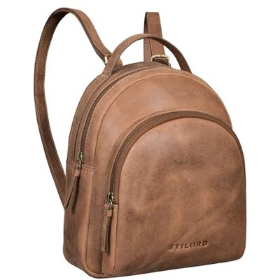 STILORD "Doreen Kleiner Rucksack Damen Leder Daypack – Damenrucksack Modern Mini Cityrucksack Lederrucksack Frauen Freizeitrucksack Kompakter Tagesrucksack Echtleder Farbe:messina braun STILORD "Doreen Kleiner Rucksack Damen Leder Daypack – Damenrucksack Modern Mini Cityrucksack Lederrucksack Frauen Freizeitrucksack Kompakter Tagesrucksack Echtleder Farbe:messina braun