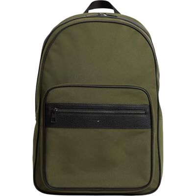 Tommy Hilfiger Herren Rucksack Repreve mit Außentasche, Grün (Platinum Olive), Einheitsgröße Tommy Hilfiger Herren Rucksack Repreve mit Außentasche, Grün (Platinum Olive), Einheitsgröße