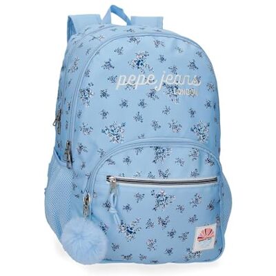 Pepe Jeans Olivia Rucksack mit zwei Fächern, anpassbar an das Auto 10.5 ", hellblau, 32 x 44 x 22 cm, Polyester 30.98L von Joumma Bags Pepe Jeans Olivia Rucksack mit zwei Fächern, anpassbar an das Auto 10.5 ", hellblau, 32 x 44 x 22 cm, Polyester 30.98L von Joumma Bags