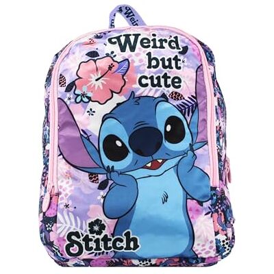 Disney Stitch Rucksack, Stitch Medium Schulrucksack, Design 'Weird but Cute' Kinderrucksack, Reiserucksack, Mädchen Geschenk Disney Stitch Rucksack, Stitch Medium Schulrucksack, Design 'Weird but Cute' Kinderrucksack, Reiserucksack, Mädchen Geschenk