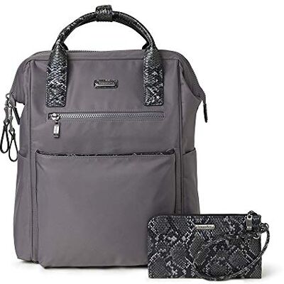 Baggallini Soho Rucksack Damen Rauch Faux Python Einheitsgröße Baggallini Soho Rucksack Damen Rauch Faux Python Einheitsgröße