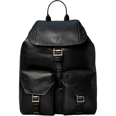 Calvin Herren Rucksack Cargo Flap Backpack mit Außentaschen, Schwarz (Black), Einheitsgröße Calvin Herren Rucksack Cargo Flap Backpack mit Außentaschen, Schwarz (Black), Einheitsgröße