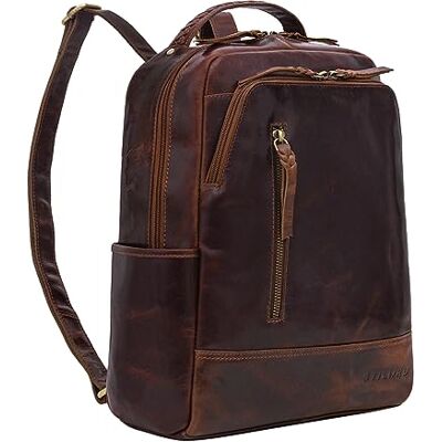 STILORD Aiden Vintage Leder-Rucksack Moderner Backpack für Damen & Herren 13,3 Zoll Laptop Daypack Tagesrucksack Arbeit Uni Business Freizeit Echtleder mittel-groß Farbe:Porto Cognac STILORD Aiden Vintage Leder-Rucksack Moderner Backpack für Damen & Herren 13,3 Zoll Laptop Daypack Tagesrucksack Arbeit Uni Business Freizeit Echtleder mittel-groß Farbe:Porto Cognac