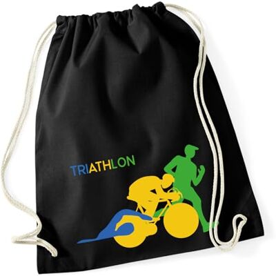 Huuraa Turnbeutel Triathlon Schwimmen, Radfahren und Laufen Geschenk Sportbeutel 12 Liter Black Baumwolle Schwarzer Rucksack Geschenkidee Unisex Beutel mit Kordelzug Baumwollbeutel Huuraa Turnbeutel Triathlon Schwimmen, Radfahren und Laufen Geschenk Sportbeutel 12 Liter Black Baumwolle Schwarzer Rucksack Geschenkidee Unisex Beutel mit Kordelzug Baumwollbeutel