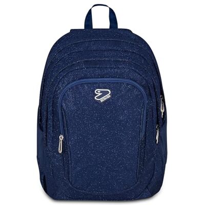 Seven SHINY TECH Schulrucksack, Doppelfach, Blau, Glitzer, 30 l, Fronttasche, Trinkflasche, PC-Fach, Grundschule, Mittel- und Oberschule, Mädchen, Mädchen Seven SHINY TECH Schulrucksack, Doppelfach, Blau, Glitzer, 30 l, Fronttasche, Trinkflasche, PC-Fach, Grundschule, Mittel- und Oberschule, Mädchen, Mädchen