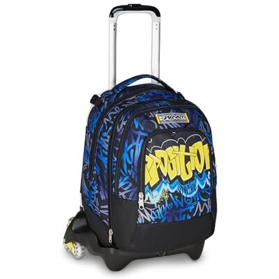 Seven Trolley Jack Detach Schulrucksack mit Rollen, Schulranzen 1 Klasse Junge, Trinkflaschenfach, Abnehmbarer Kleiner Rucksack, blau/gelb Seven Trolley Jack Detach Schulrucksack mit Rollen, Schulranzen 1 Klasse Junge, Trinkflaschenfach, Abnehmbarer Kleiner Rucksack, blau/gelb