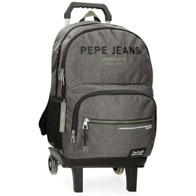 Pepe Jeans Edmon, lässiger Rucksack, Wanderrucksack, aus Polyester, breite, ergonomische und gepolsterte Träger, mehrere Taschen und Fächer, Rosa von Joumma Bags., anthrazit, 33cm x 46cm x 15cm Pepe Jeans Edmon, lässiger Rucksack, Wanderrucksack, aus Polyester, breite, ergonomische und gepolsterte Träger, mehrere Taschen und Fächer, Rosa von Joumma Bags., anthrazit, 33cm x 46cm x 15cm