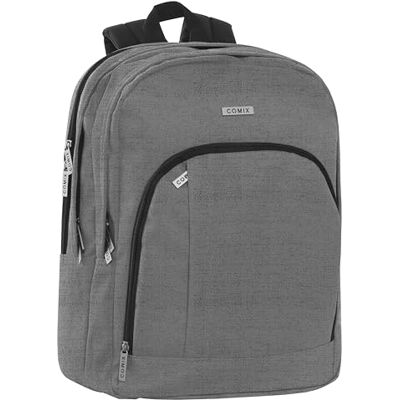 COMIX Rucksack für Mittelschule, Grundschule und Oberschule, 3 Fächer mit PC-Halter, Fronttasche, gepolsterte und verstärkte Rückenlehne, gepolsterte und verstellbare Schultergurte, rutschfeste COMIX Rucksack für Mittelschule, Grundschule und Oberschule, 3 Fächer mit PC-Halter, Fronttasche, gepolsterte und verstärkte Rückenlehne, gepolsterte und verstellbare Schultergurte, rutschfeste