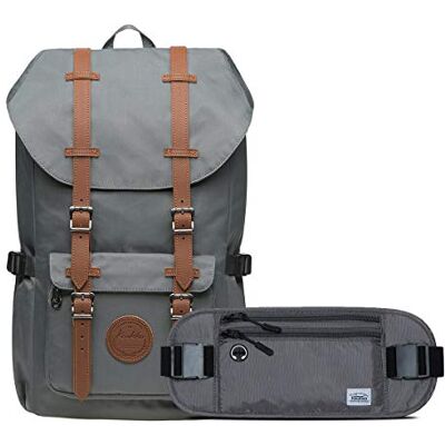 KAUKKO Laptop-Rucksack, funktionelle Outdoor-Tasche für Reisen & Camping, Studentenrucksack für Studenten, Grau-Set Ki03+ep5-11, one size, Tagesrucksack KAUKKO Laptop-Rucksack, funktionelle Outdoor-Tasche für Reisen & Camping, Studentenrucksack für Studenten, Grau-Set Ki03+ep5-11, one size, Tagesrucksack
