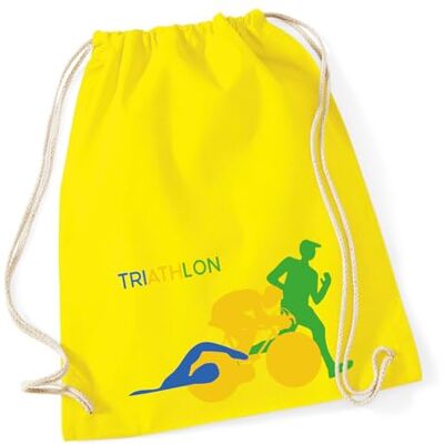 Huuraa Turnbeutel Triathlon Schwimmen, Radfahren und Laufen Geschenk Sportbeutel 12 Liter Yellow Baumwolle Gelber Rucksack Geschenkidee Unisex Beutel mit Kordelzug Baumwollbeutel Huuraa Turnbeutel Triathlon Schwimmen, Radfahren und Laufen Geschenk Sportbeutel 12 Liter Yellow Baumwolle Gelber Rucksack Geschenkidee Unisex Beutel mit Kordelzug Baumwollbeutel