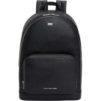 Tommy Hilfiger Herren Rucksack Central mit Außentasche, Schwarz (Black), Einheitsgröße Tommy Hilfiger Herren Rucksack Central mit Außentasche, Schwarz (Black), Einheitsgröße