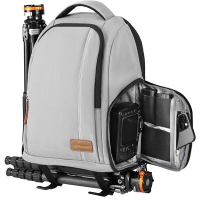 TARION Kamerarucksack Leicht Kamera Rucksack mit 15 Zoll Laptopfach Grau TARION Kamerarucksack Leicht Kamera Rucksack mit 15 Zoll Laptopfach Grau