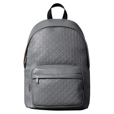 Calvin Rucksack Emblem Aop Emboss Round Backpack, One Size, 5003345401, Grau, Herren Calvin Rucksack Emblem Aop Emboss Round Backpack, One Size, 5003345401, Grau, Herren