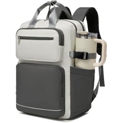KONO Rucksack Damen, Groß 15,6 Zoll Laptop Schulrucksack mit Flaschenfach Schultasche mit Laptopfach, Backpack Women Elegant für Uni, Arbeitstasche Lehrertasche Tagesrucksäcke Daypack Reiserucksack KONO Rucksack Damen, Groß 15,6 Zoll Laptop Schulrucksack mit Flaschenfach Schultasche mit Laptopfach, Backpack Women Elegant für Uni, Arbeitstasche Lehrertasche Tagesrucksäcke Daypack Reiserucksack