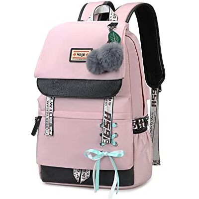 Asge Schulrucksack Mädchen Schulranzen mit Ergonomischem Design Schultasche Campus Backpack Nylon Wasserdicht Daypacks Damen Freizeitrucksack Teenager Rucksäcke Modisch Schule Bag Asge Schulrucksack Mädchen Schulranzen mit Ergonomischem Design Schultasche Campus Backpack Nylon Wasserdicht Daypacks Damen Freizeitrucksack Teenager Rucksäcke Modisch Schule Bag