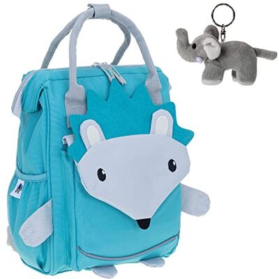 Elephant Kids Rucksack mit Klappöffnung Tiere 357 +e (Igel Türkis) Kindergartenrucksack Kinderrucksack Jungen Mädchen Kinder Reise Tasche klein Elephant Kids Rucksack mit Klappöffnung Tiere 357 +e (Igel Türkis) Kindergartenrucksack Kinderrucksack Jungen Mädchen Kinder Reise Tasche klein
