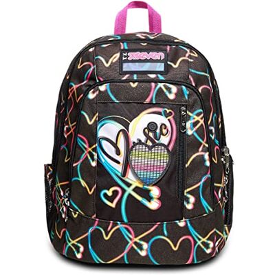 Seven Rucksack Advanced, Backpack für Schule, Uni & Freizeit, Geräumige Schultasche für Teenager, Mädchen, Jungen, Gepolsterter Schulranzen; pink,schwarz, mit Laptopfach und Trinkflaschenfach Seven Rucksack Advanced, Backpack für Schule, Uni & Freizeit, Geräumige Schultasche für Teenager, Mädchen, Jungen, Gepolsterter Schulranzen; pink,schwarz, mit Laptopfach und Trinkflaschenfach