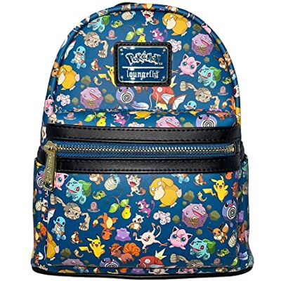 Loungefly Pokemon First Generation Bedruckter Mini-Rucksack (Marineblau, Einheitsgröße) Loungefly Pokemon First Generation Bedruckter Mini-Rucksack (Marineblau, Einheitsgröße)