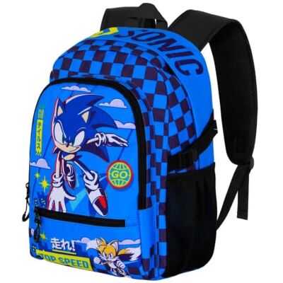 KARACTERMANIA Sonic The Hedgehog Go-Fight Rucksack 3.0, Blau 31 x 41 cm, Kapazität 22 L KARACTERMANIA Sonic The Hedgehog Go-Fight Rucksack 3.0, Blau 31 x 41 cm, Kapazität 22 L