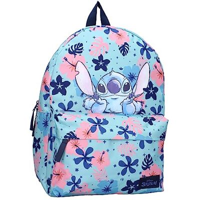 Vadobag Disney Lilo & Stitch Rucksack STITCH Hawaii Blumen Rucksack für Jungen Schule Freizeit Farbe Hellblau Größe 39 x 29 x 12 cm, hellblau, Einheitsgröße Vadobag Disney Lilo & Stitch Rucksack STITCH Hawaii Blumen Rucksack für Jungen Schule Freizeit Farbe Hellblau Größe 39 x 29 x 12 cm, hellblau, Einheitsgröße