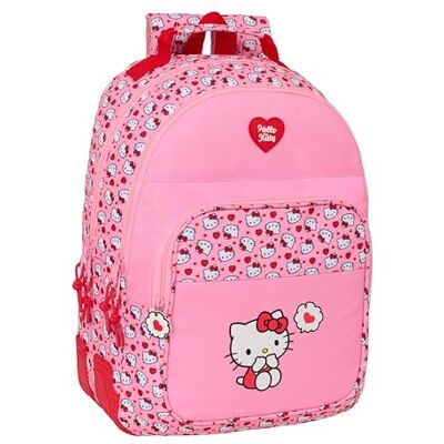 safta HELLO KITTY Schulrucksack für Kinder, ideal für Kinder verschiedener Altersgruppen, bequem und vielseitig, Qualität und Widerstandsfähigkeit, 32 x 15 x 42 cm safta HELLO KITTY Schulrucksack für Kinder, ideal für Kinder verschiedener Altersgruppen, bequem und vielseitig, Qualität und Widerstandsfähigkeit, 32 x 15 x 42 cm