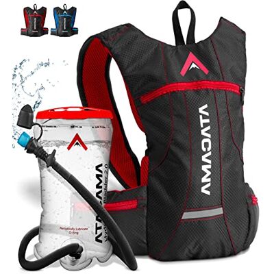 Atacama Trinkrucksack zum Laufen und Fahrrad Fahren 2l wasserdicht, reflektierend, leicht Trinksystem für Rucksack Laufrucksack Fahrradrucksack mit Trinkschlauch Laufrucksack für Damen Herren Atacama Trinkrucksack zum Laufen und Fahrrad Fahren 2l wasserdicht, reflektierend, leicht Trinksystem für Rucksack Laufrucksack Fahrradrucksack mit Trinkschlauch Laufrucksack für Damen Herren