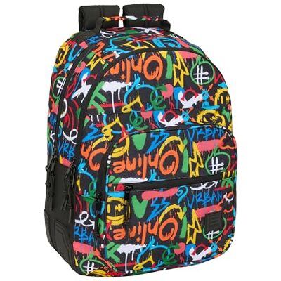safta GRAFFITI COLORS Schulrucksack für Kinder, ideal für Kinder verschiedener Altersgruppen, bequem und vielseitig, Qualität und Widerstandsfähigkeit, 32 x 15 x 42 cm safta GRAFFITI COLORS Schulrucksack für Kinder, ideal für Kinder verschiedener Altersgruppen, bequem und vielseitig, Qualität und Widerstandsfähigkeit, 32 x 15 x 42 cm