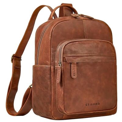 STILORD "Dolores Leder Rucksack Damen Cognac Echtleder Klein Cityrucksack Daypack Frauen Tagesrucksack 13 Zoll Rucksack Elegant Für Reisen Arbeit Freizeit Vintage Leder STILORD "Dolores Leder Rucksack Damen Cognac Echtleder Klein Cityrucksack Daypack Frauen Tagesrucksack 13 Zoll Rucksack Elegant Für Reisen Arbeit Freizeit Vintage Leder