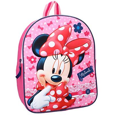 Disney Minnie Maus Rucksack mit 3D Relief, Minnie Maus Rucksack mit 3D Relief mit großem Staufach, Vadobag VB25495 Disney Minnie Maus Rucksack mit 3D Relief, Minnie Maus Rucksack mit 3D Relief mit großem Staufach, Vadobag VB25495