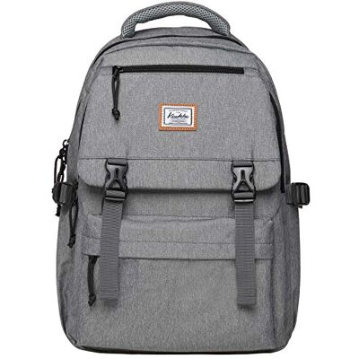 KAUKKO Schöner und durchdachter Rucksack mit Laptopfach für 15 Zoll Schule Uni 22L, Grau Jnl-ks23-09, one size, Tagesrucksack KAUKKO Schöner und durchdachter Rucksack mit Laptopfach für 15 Zoll Schule Uni 22L, Grau Jnl-ks23-09, one size, Tagesrucksack