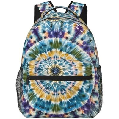 woodlogic Herren Damen Polyester Batikmuster Freizeitrucksack mit großem Fassungsvermögen, verstellbaren Schultergurten, ideal für Camping, Arbeit und Laufen woodlogic Herren Damen Polyester Batikmuster Freizeitrucksack mit großem Fassungsvermögen, verstellbaren Schultergurten, ideal für Camping, Arbeit und Laufen