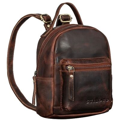 STILORD Tiny Mini Rucksack Damen Leder Rucksack Damen klein Cityrucksack Vintage Daypack Lederrucksack Kleiner Damenrucksack Echtleder Farbe:Porto Cognac STILORD Tiny Mini Rucksack Damen Leder Rucksack Damen klein Cityrucksack Vintage Daypack Lederrucksack Kleiner Damenrucksack Echtleder Farbe:Porto Cognac