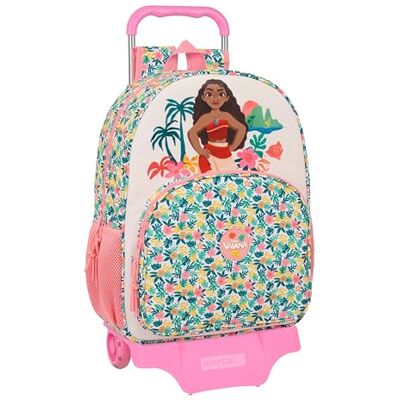safta Vaiana Großer Schulrucksack mit Trolley, Kinderrucksack, anpassbar an Kinderwagen, ideal für Kinder im Schulalter, bequem und vielseitig, Qualität und Widerstandsfähigkeit, 33 x 15 x 42 cm safta Vaiana Großer Schulrucksack mit Trolley, Kinderrucksack, anpassbar an Kinderwagen, ideal für Kinder im Schulalter, bequem und vielseitig, Qualität und Widerstandsfähigkeit, 33 x 15 x 42 cm