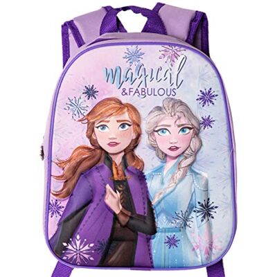 Disney Frozen 2 Rucksack mit 3D-Bild Elsa und Anna für Schule, Kindergarten, Reisen, extra großes 3D-Bild, violett (Violett) ET2536 Disney Frozen 2 Rucksack mit 3D-Bild Elsa und Anna für Schule, Kindergarten, Reisen, extra großes 3D-Bild, violett (Violett) ET2536