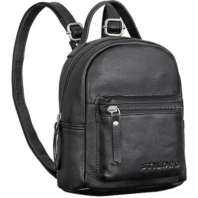 STILORD Tiny Mini Rucksack Damen Leder Rucksack Damen klein Cityrucksack Vintage Daypack Lederrucksack Kleiner Damenrucksack Echtleder Farbe:schwarz STILORD Tiny Mini Rucksack Damen Leder Rucksack Damen klein Cityrucksack Vintage Daypack Lederrucksack Kleiner Damenrucksack Echtleder Farbe:schwarz