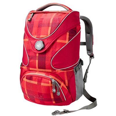 Jack Wolfskin Kids Schulrucksack Ramson Top 20 Pack 7941 indian red woven check Jack Wolfskin Kids Schulrucksack Ramson Top 20 Pack 7941 indian red woven check