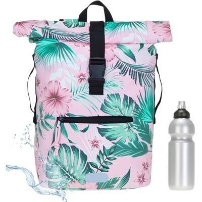 Elephant Rucksack Time Bag Damen A4 Plane 12818 Rosa Flower 4 + Flasche Mädchen Kurierrucksack Roll-Top Fahrradrucksack Sport Fitness 23 Liter Freizeit Brustgurt Fahrrad Kurier Laptopfach Elephant Rucksack Time Bag Damen A4 Plane 12818 Rosa Flower 4 + Flasche Mädchen Kurierrucksack Roll-Top Fahrradrucksack Sport Fitness 23 Liter Freizeit Brustgurt Fahrrad Kurier Laptopfach