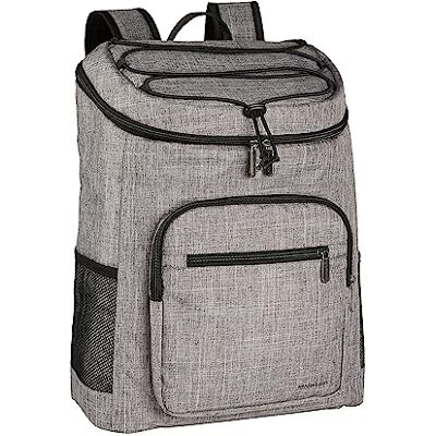 Amazon Reusable Insulated Soft Cooler Backpack, 30 Can Capacity, Gray Amazon Reusable Insulated Soft Cooler Backpack, 30 Can Capacity, Gray