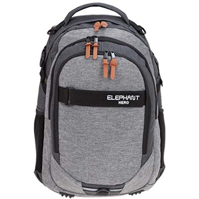 Elephant Schulrucksack HERO SIGNATURE Rucksack (Two Tone Grey 12723) Mädchen Jungen Schule Schultasche Brustgurt Laptopfach Bodennoppen Organizerfach großes Hauptfach Elephant Schulrucksack HERO SIGNATURE Rucksack (Two Tone Grey 12723) Mädchen Jungen Schule Schultasche Brustgurt Laptopfach Bodennoppen Organizerfach großes Hauptfach